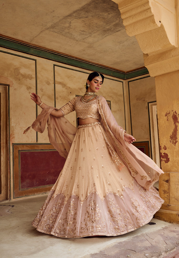 Champagne Blush Lehenga