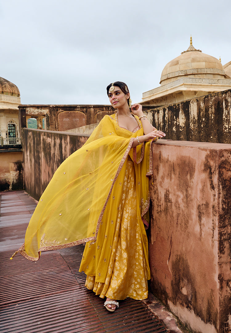 GENDA CHOLI CUT ANARKALI SUIT