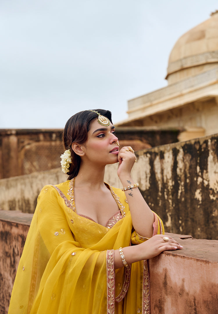 GENDA CHOLI CUT ANARKALI SUIT
