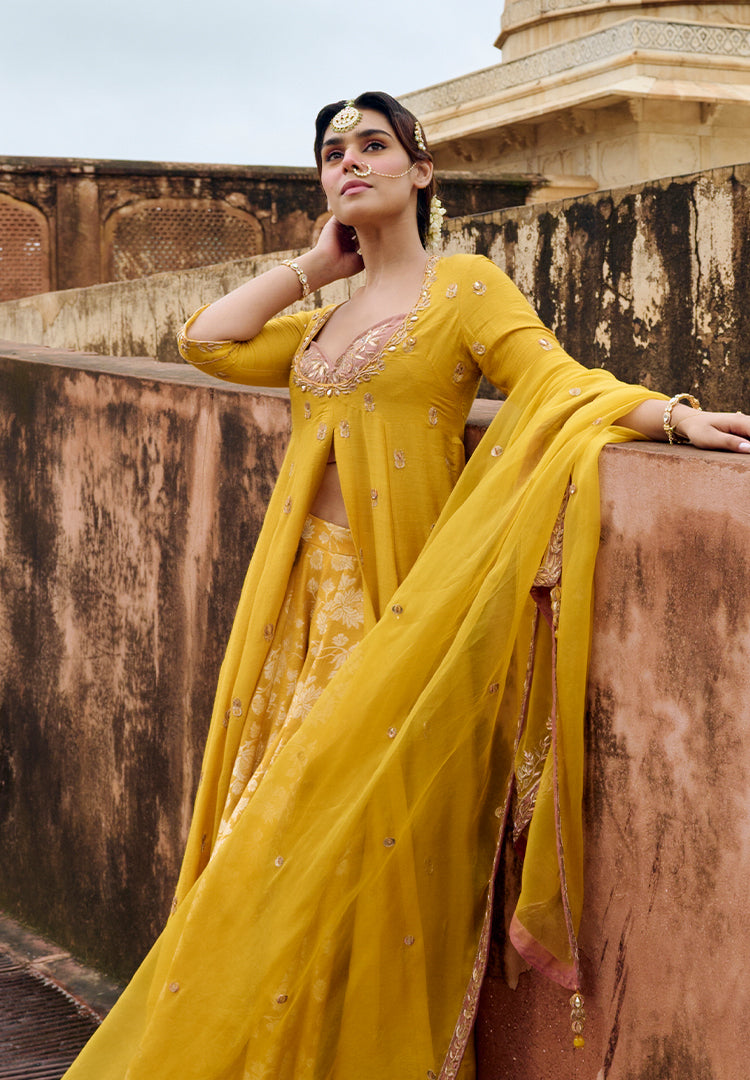 GENDA CHOLI CUT ANARKALI SUIT