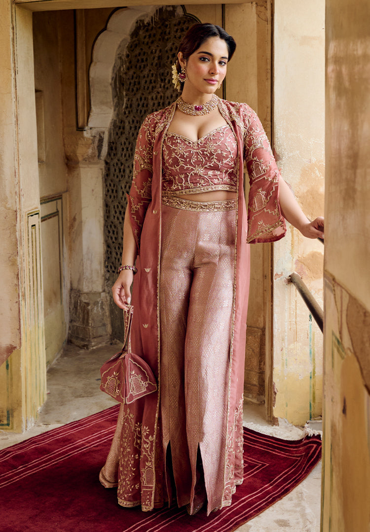Rosewood Organza Jacket Outfit