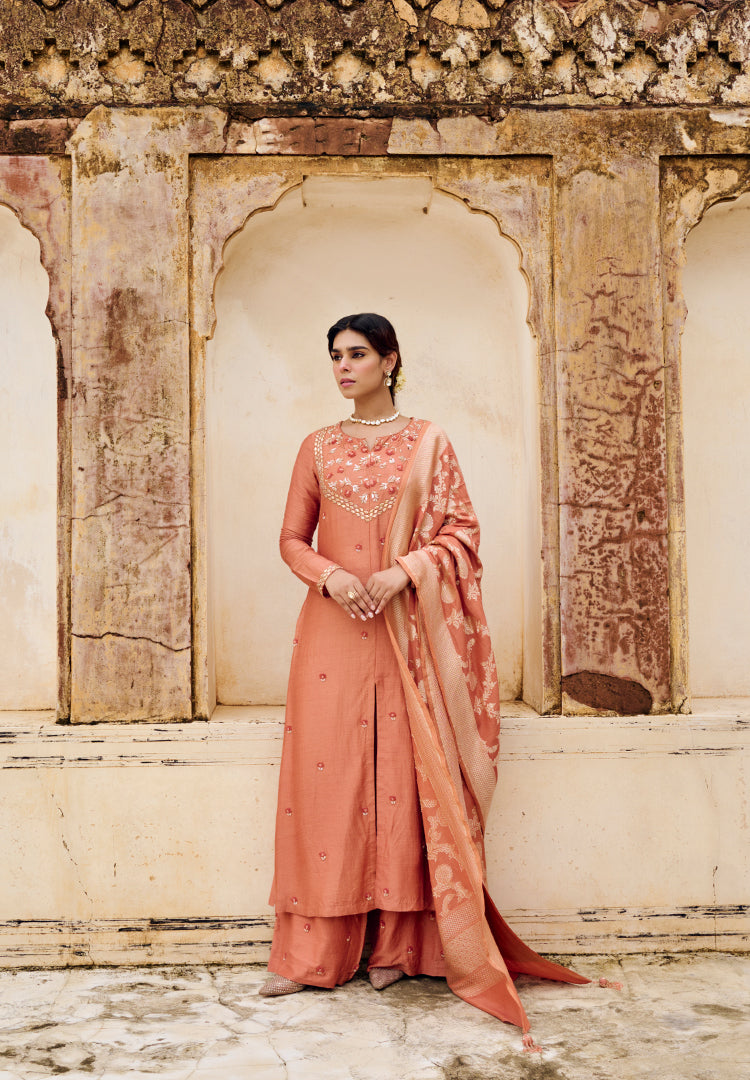 Terracotta Moonga Suit