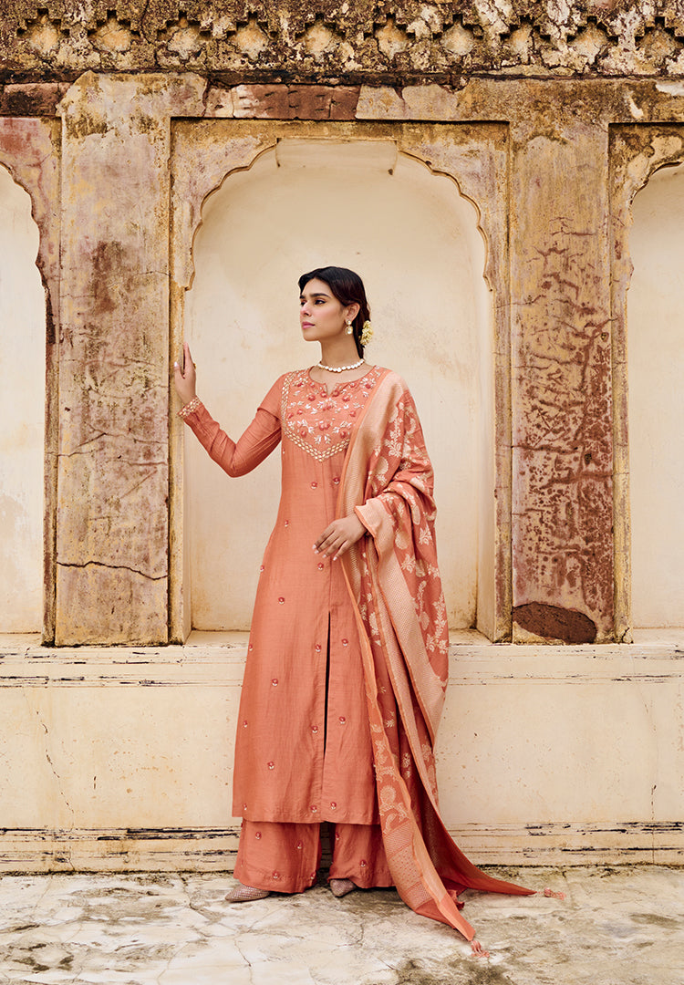 Terracotta Moonga Suit