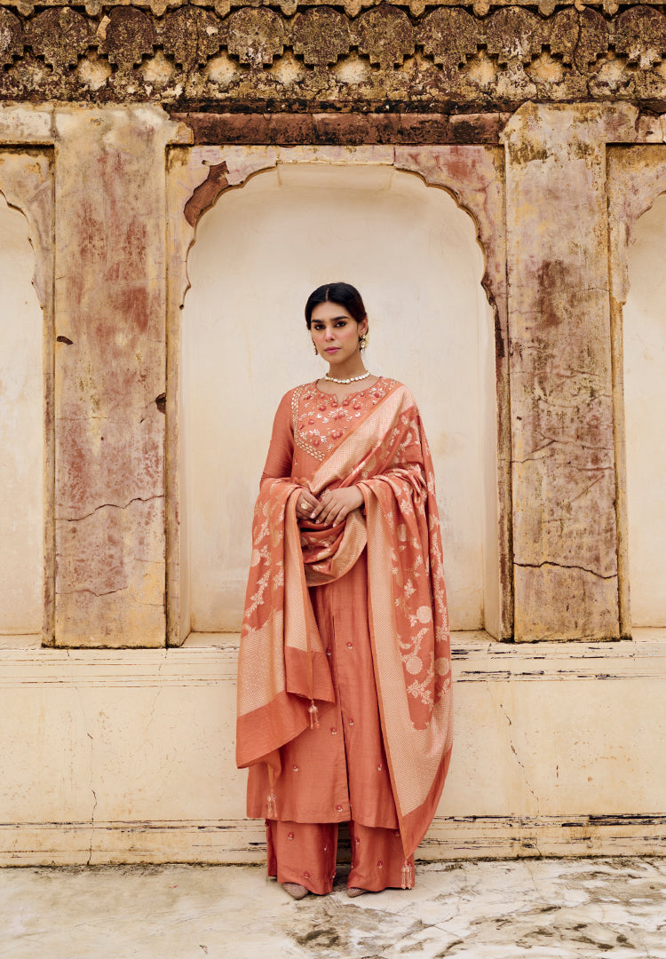 Terracotta Moonga Suit