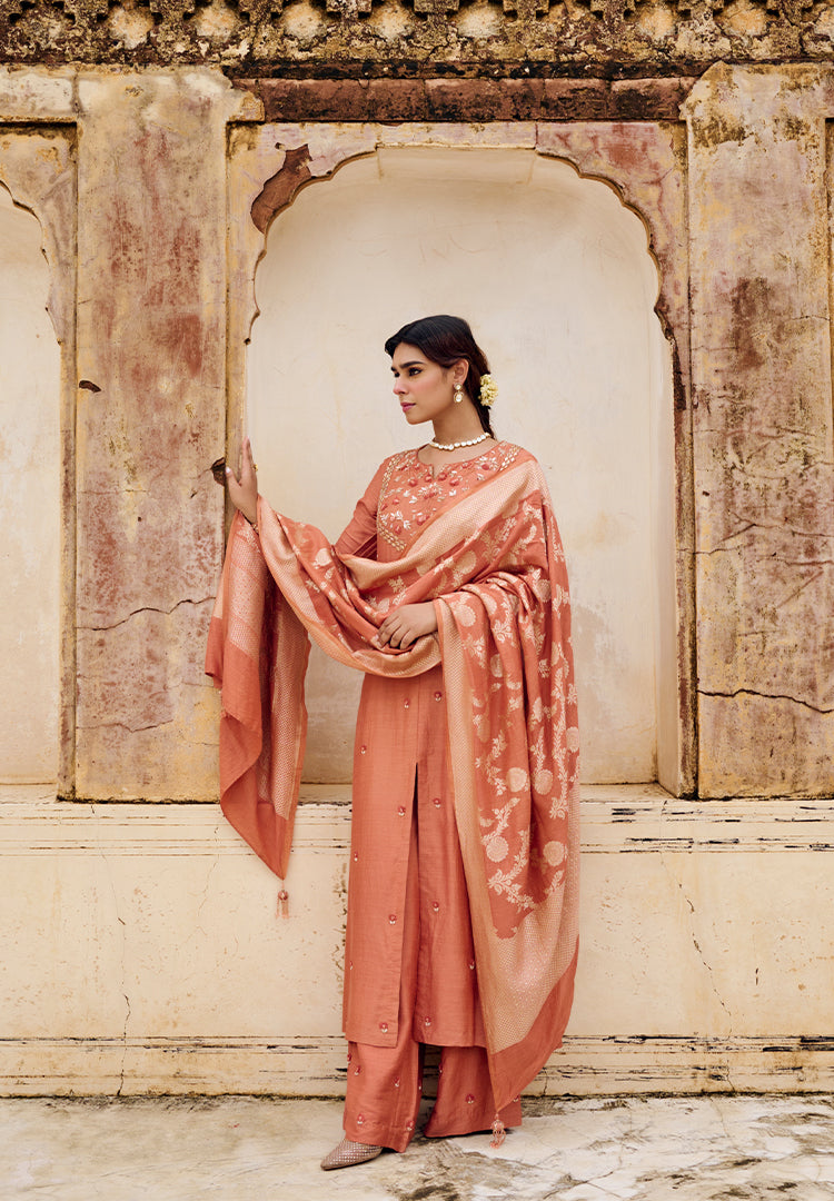 Terracotta Moonga Suit