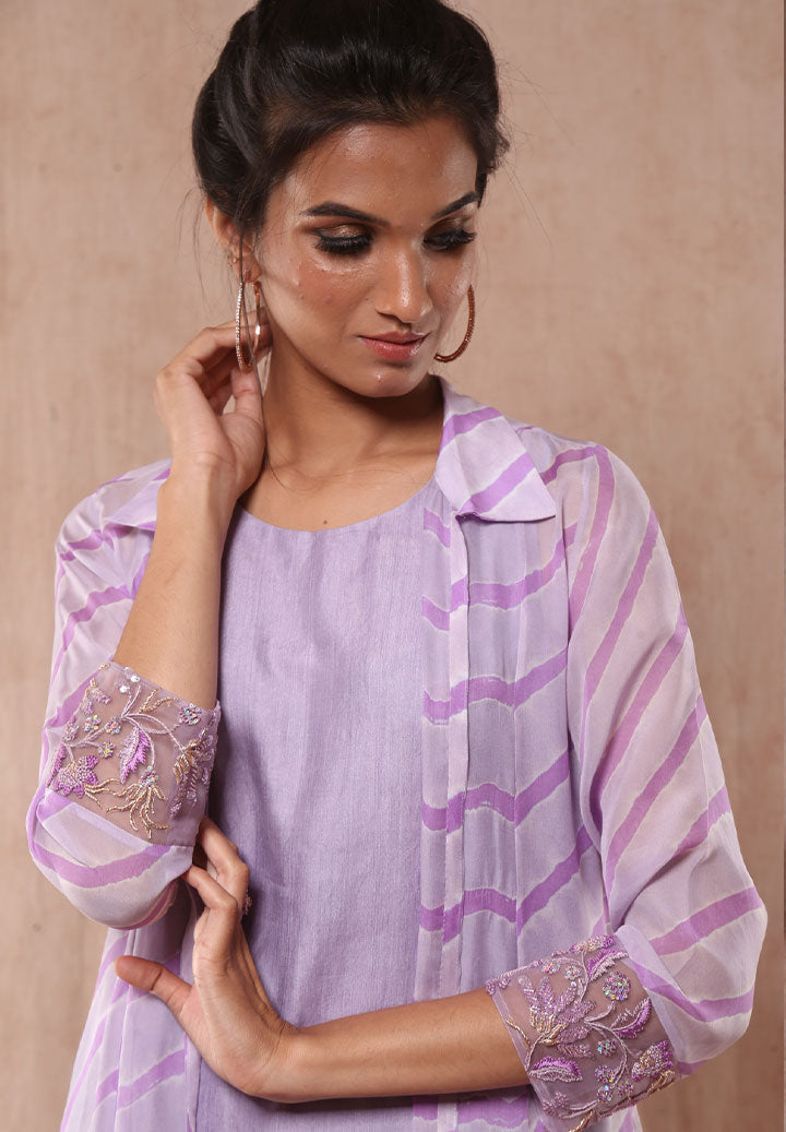 Lavendor Lehriya Jacket Outfit