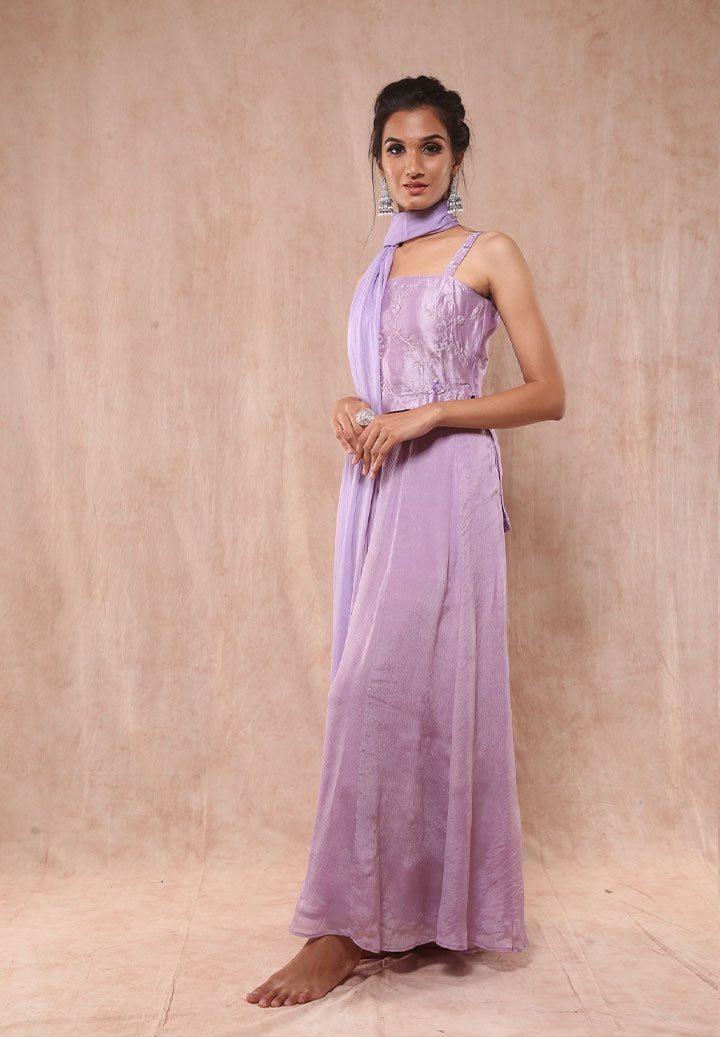 Lavendor Top Plazzo Set