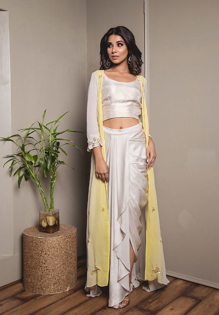 Ice Blue Satin Outfit
