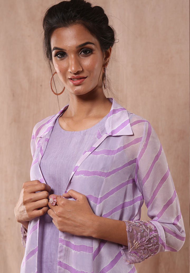 Lavendor Lehriya Jacket Outfit