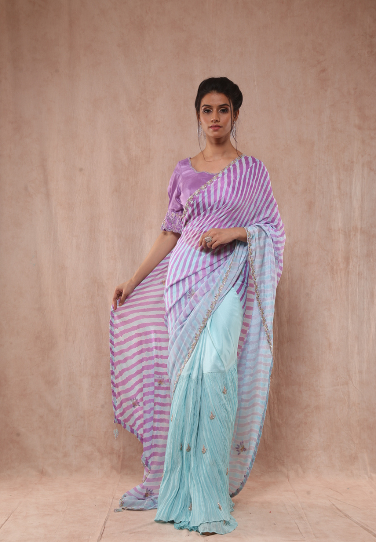 Lilac Breeze Drape Saree