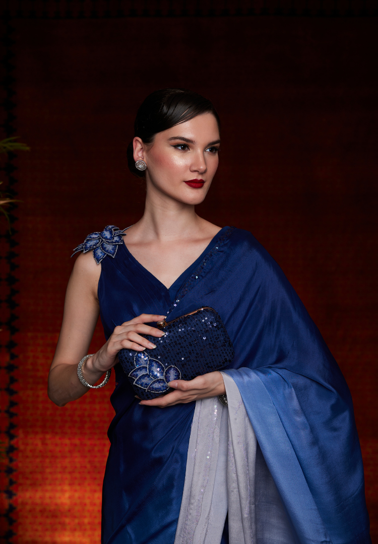 Midnight Mist Ombre Saree
