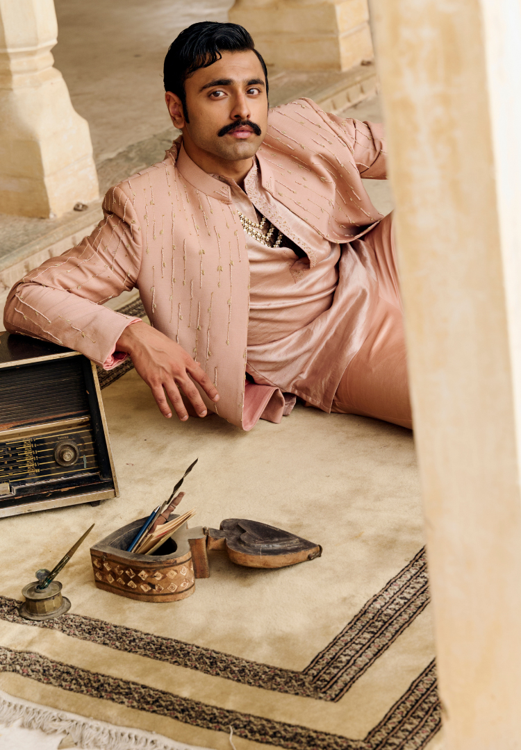 Teracotta Rose Moonga Mens Indowestern