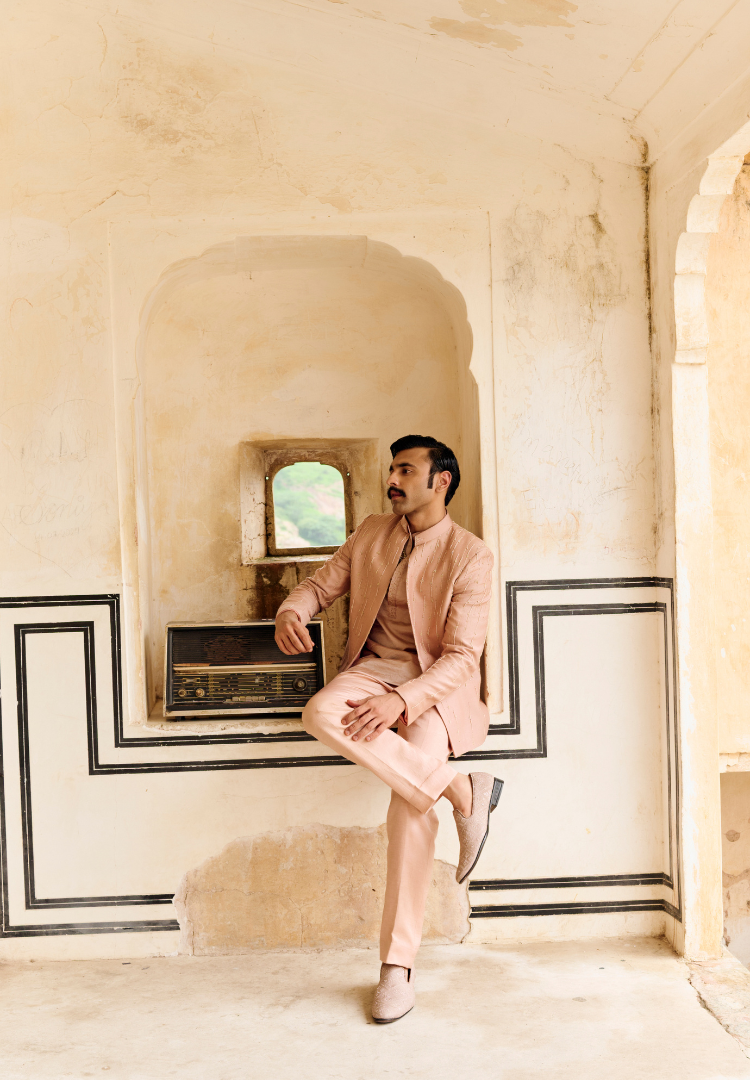 Teracotta Rose Moonga Mens Indowestern