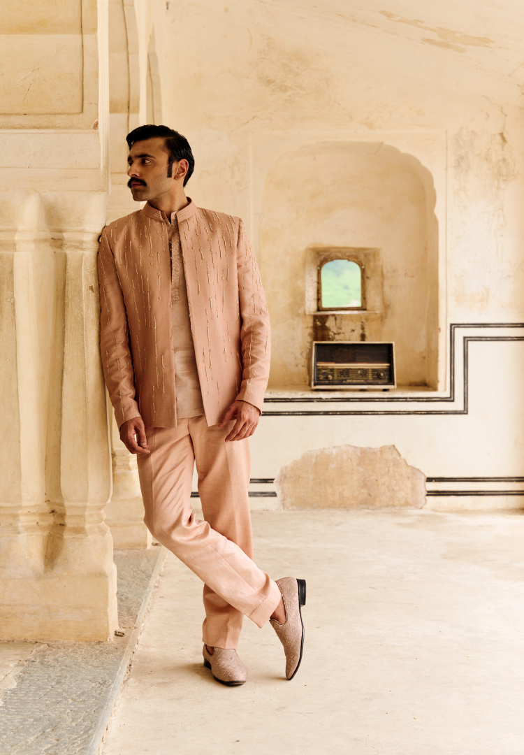 Teracotta Rose Moonga Mens Indowestern