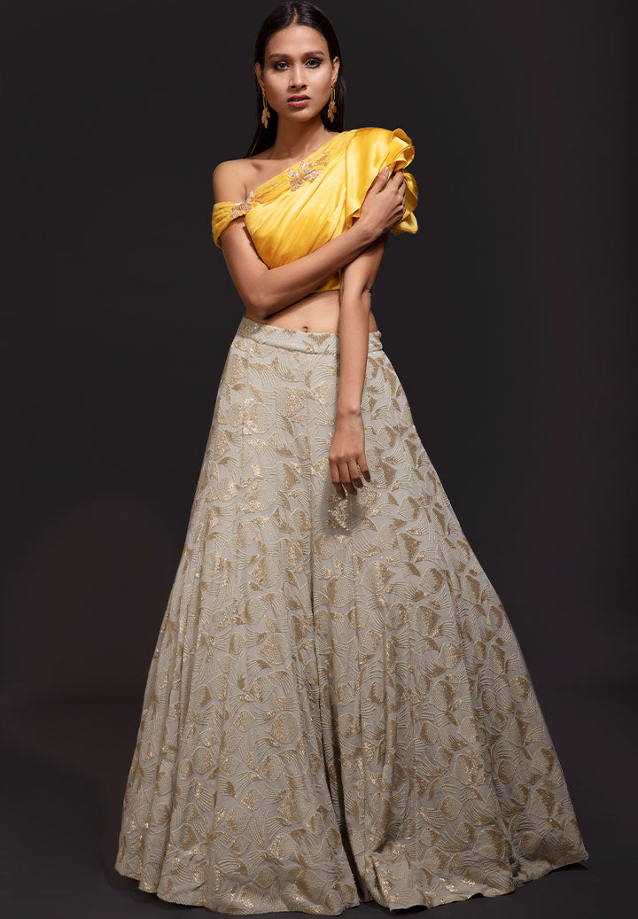 Sunflower Yellow Skirt Top
