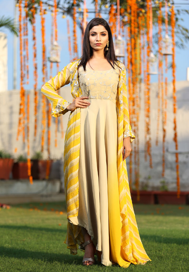 Lehriya Cape Indo Western