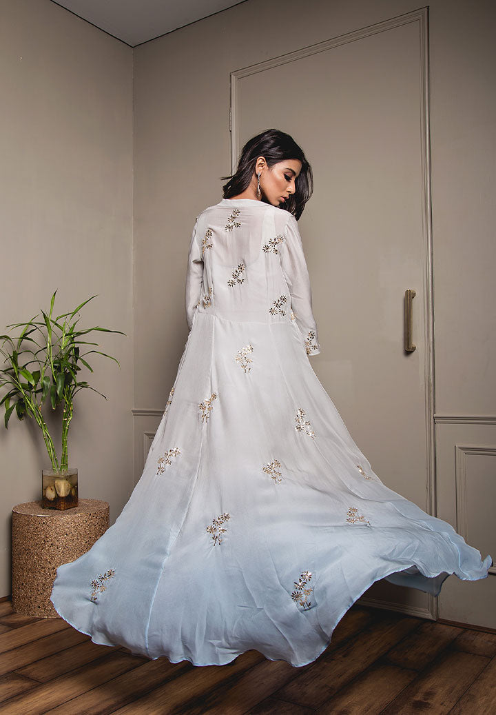 Ice Blue Ombre Cape Outfit