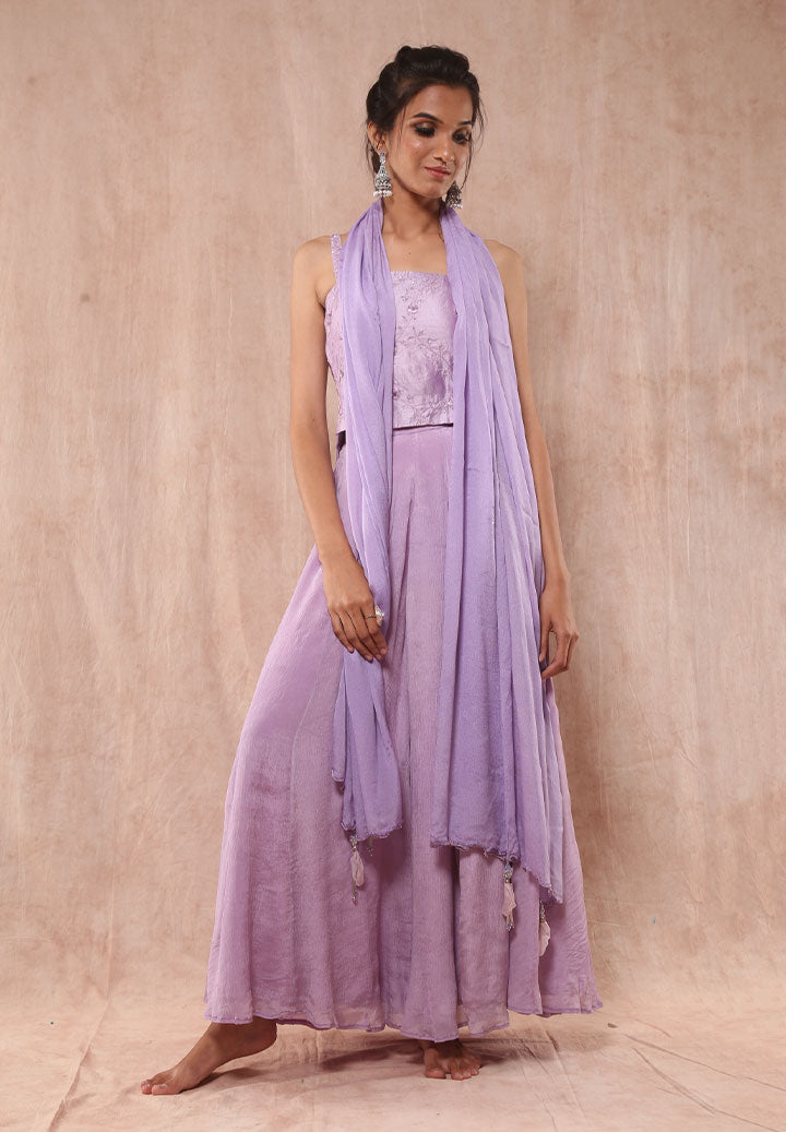 Lavendor Top Plazzo Set