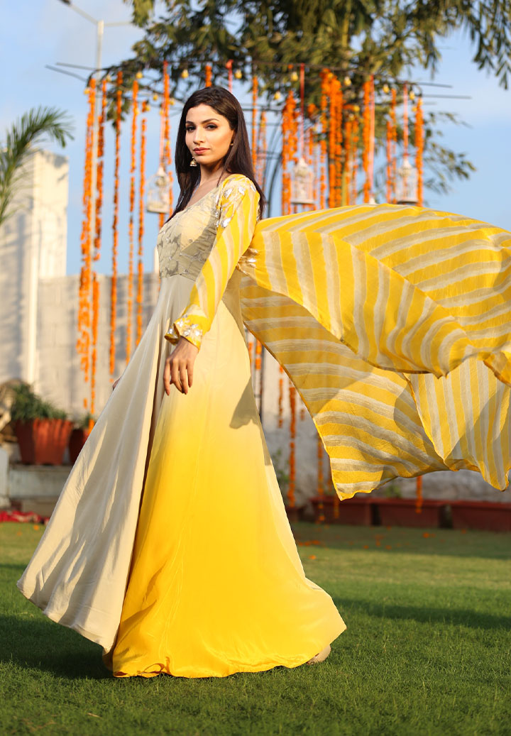 Lehriya Cape Indo Western