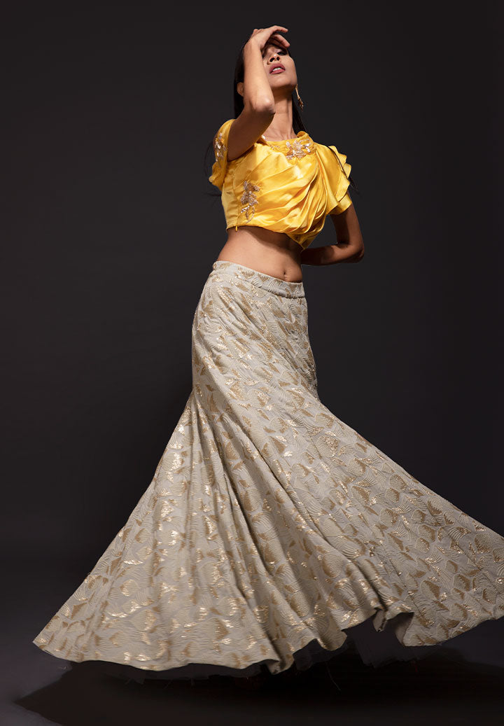 Sunflower Yellow Skirt Top