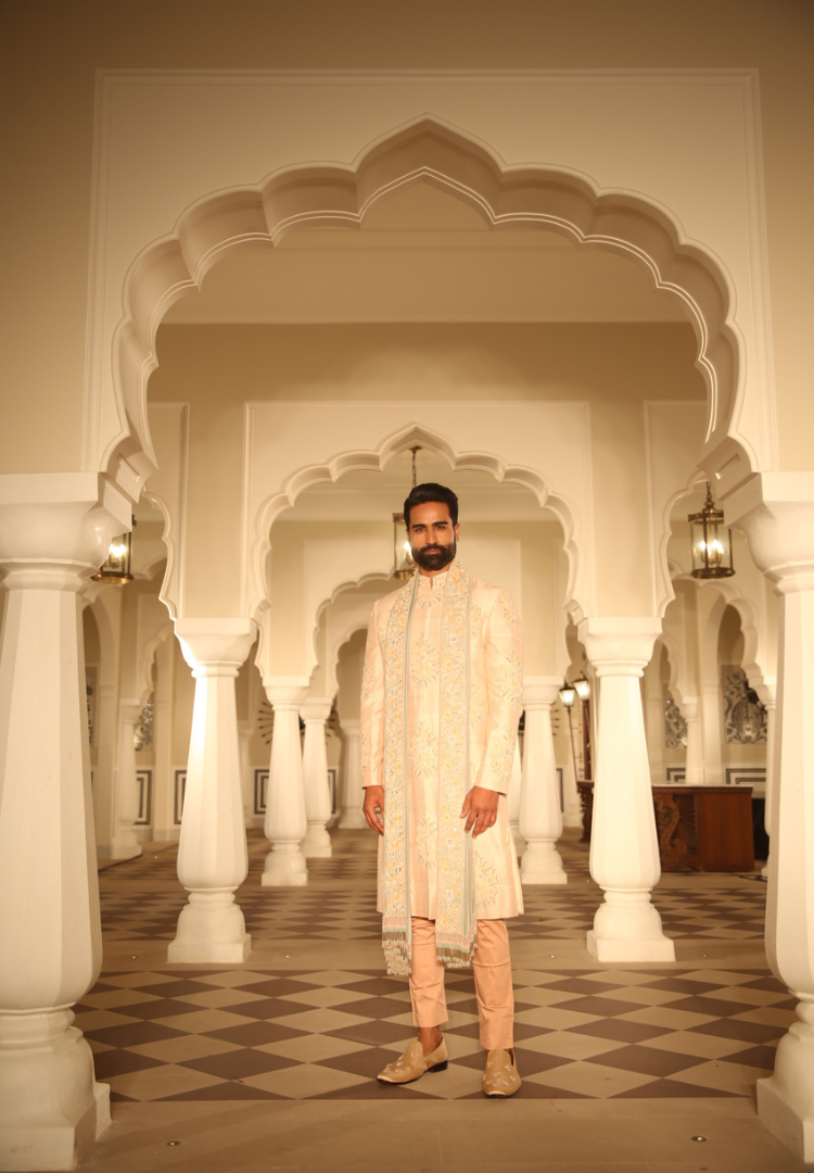 Raw Silk Heavy Sherwani