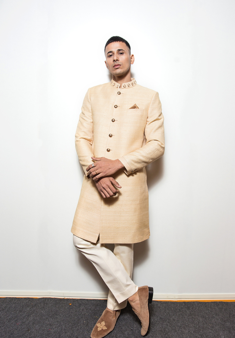 Beige Sherwani