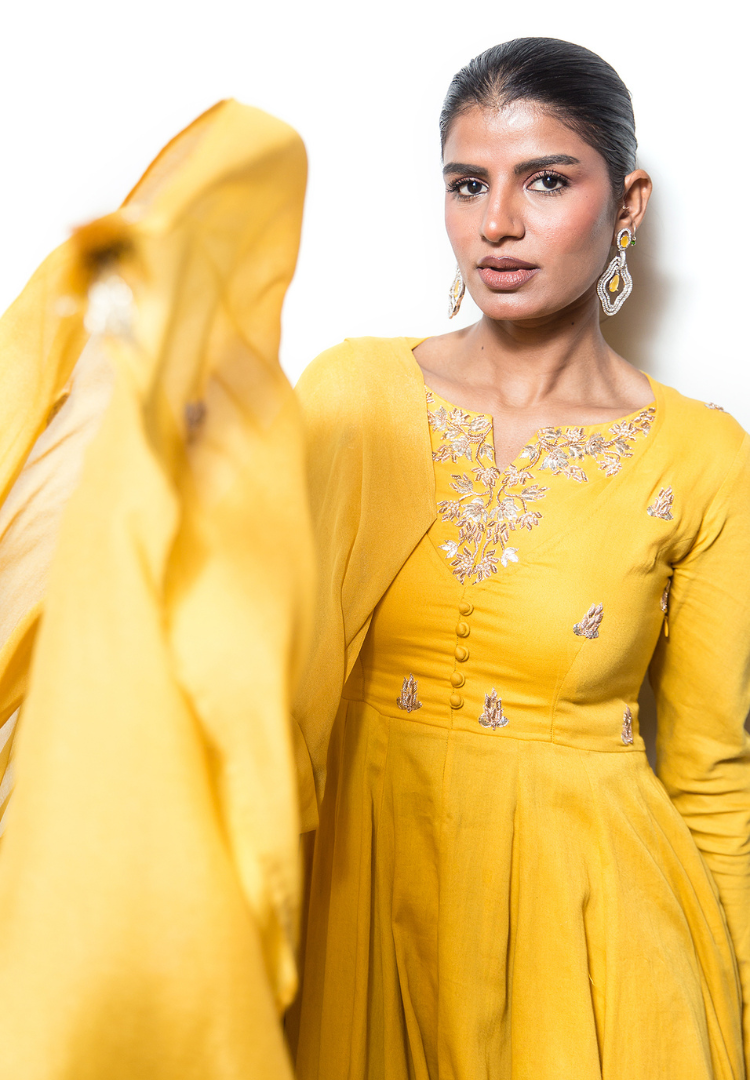 Radiant Yellow Anarkali Suit Set
