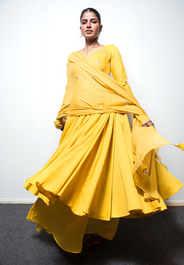 Radiant Yellow Anarkali Suit Set