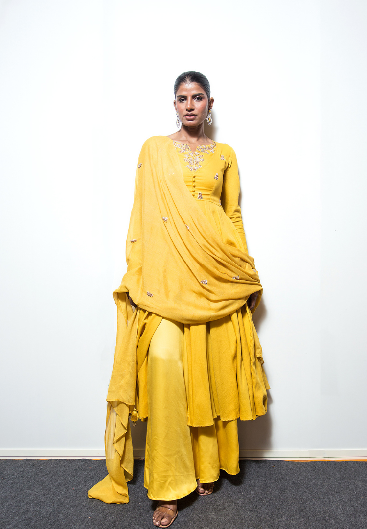 Radiant Yellow Anarkali Suit Set