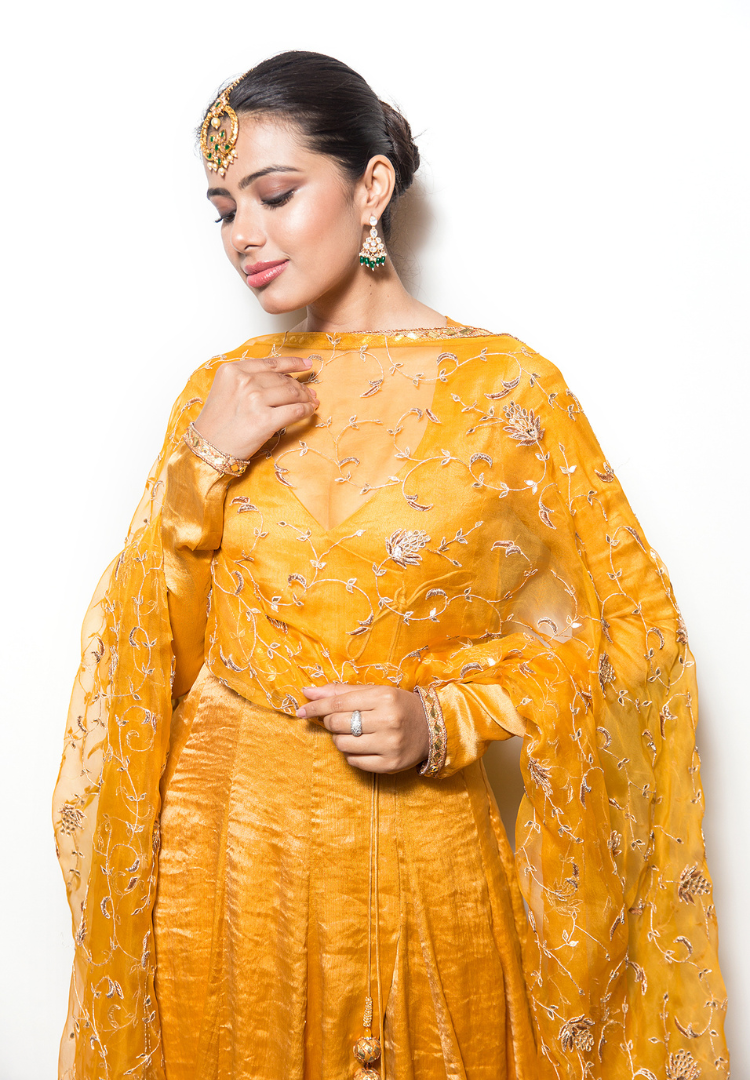 Tangrine Orange Anarkalil Suit