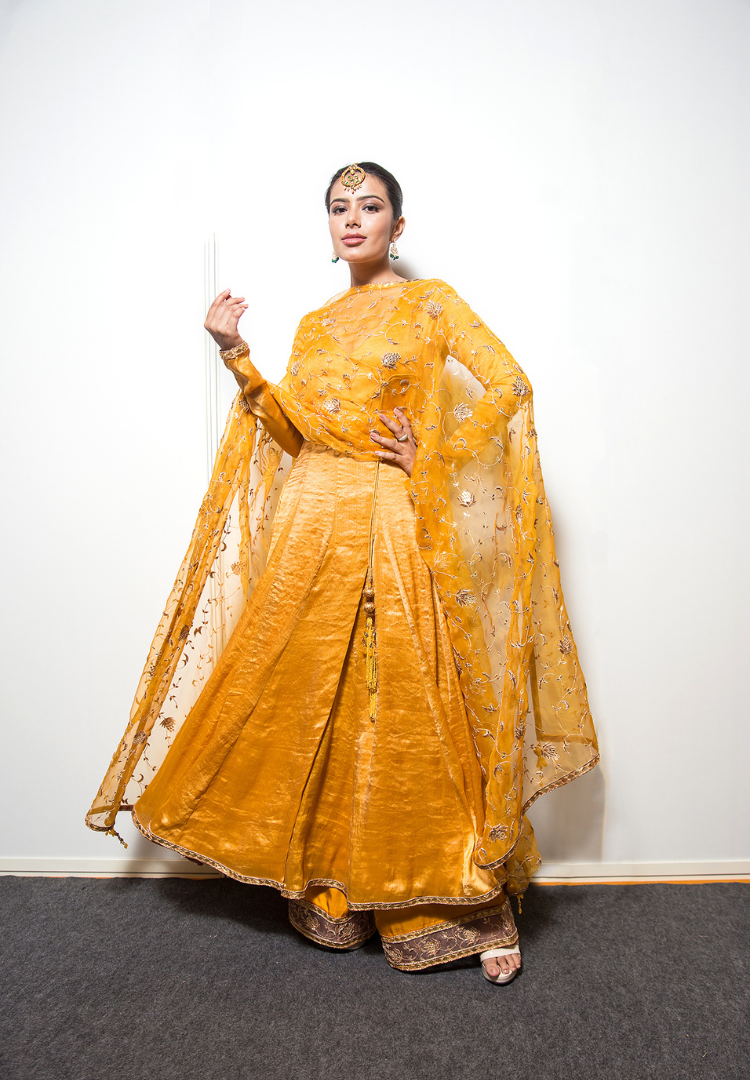 Tangrine Orange Anarkalil Suit