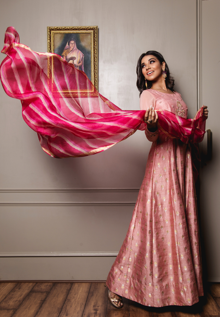 Bubblegum Pink Anarakli Suit
