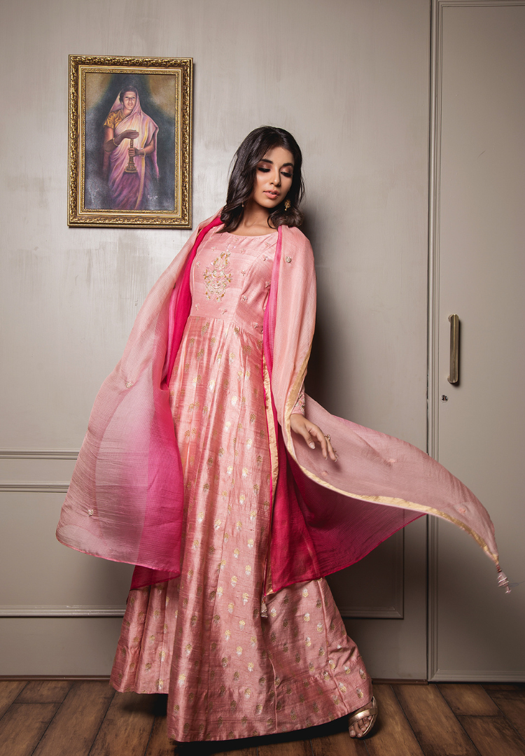 Bubblegum Pink Anarakli Suit