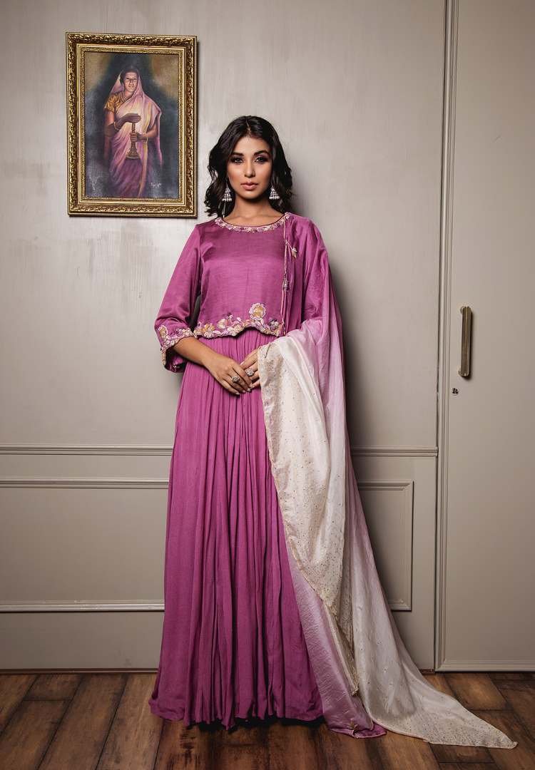 Lilac Purple Anarkali Suit