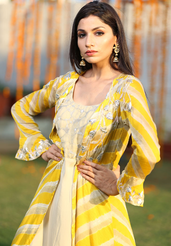 Lehriya Cape Indo Western