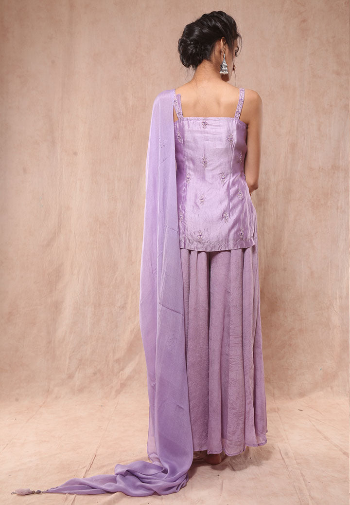 Lavendor Top Plazzo Set